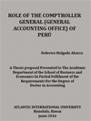 ROLE OF THE COMPTROLLER GENERAL (GENERAL ACCOUNTING OFFICE) OF PER