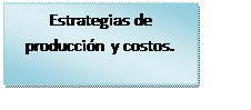 Cuadro de texto: Estrategias de producción y costos.