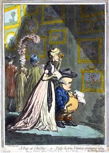 En un Peep en Christie´s (1796), James Gillray